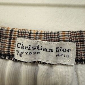 Christian Dior vintage swim trucks plaid blue yellow brown